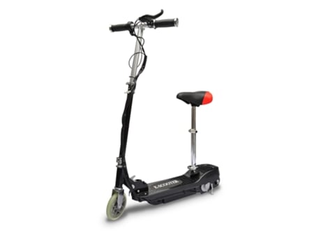 vidaXL Patinete eléctrico con asiento 120 W negro