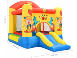 Happy Hop Castillo hinchable con tobogán 330x230x230 cm PVC
