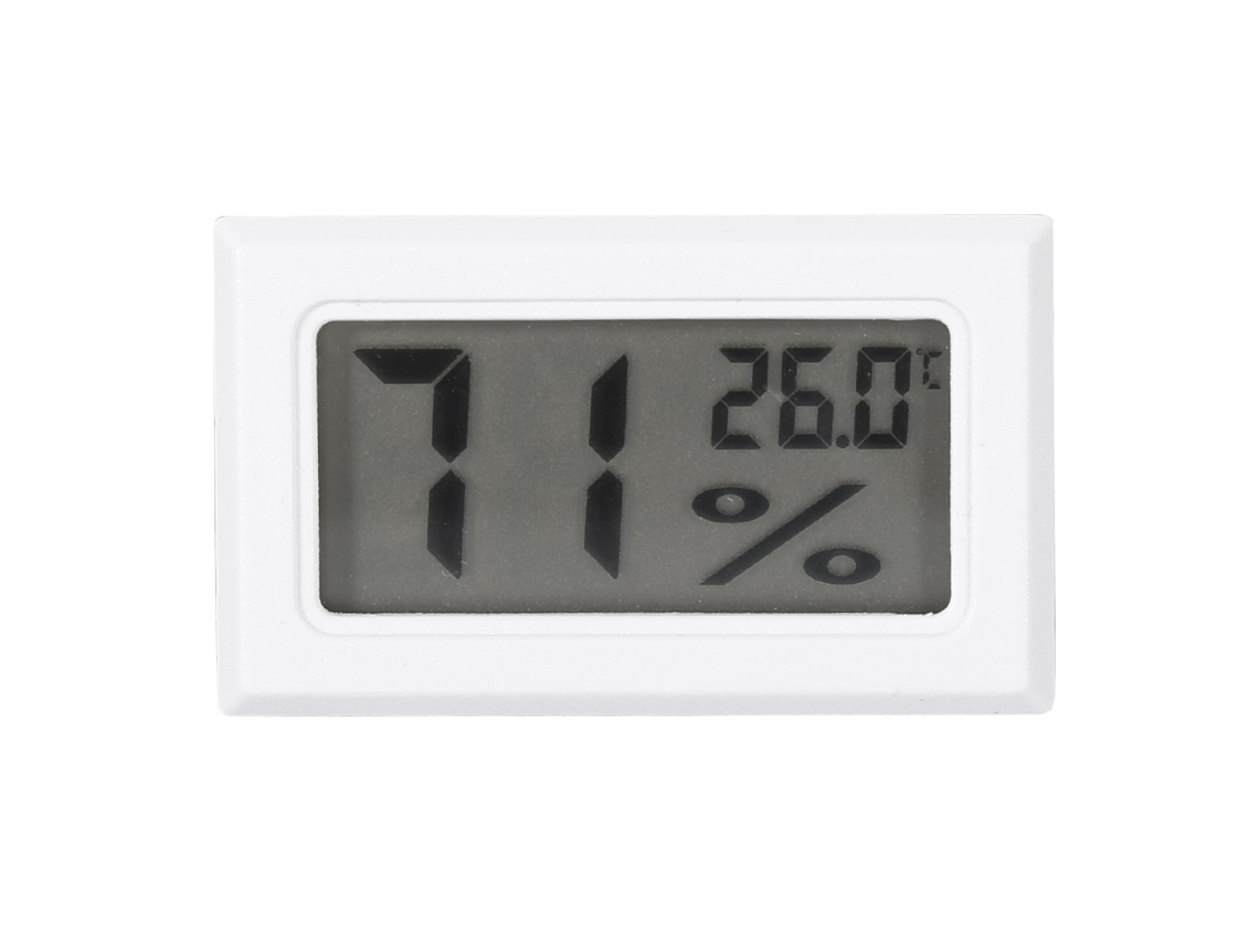 Termómetro Digital Lcd Para Medir La Humedad, Ideal Para El Hogar, La Oficina O El Invernadero. Monitor De Temperatura Y Humedad - Blanco