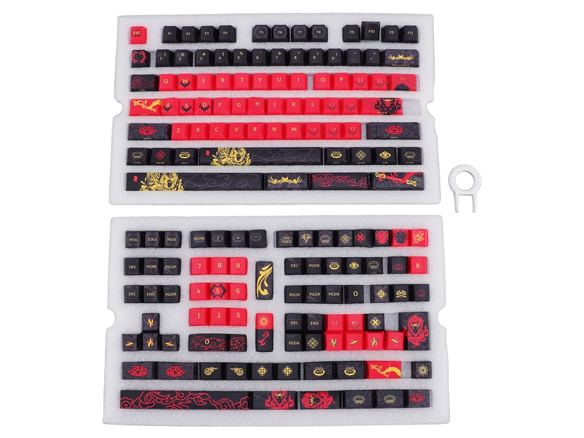 158 Teclas Pbt Con Perfil Cherry Para Teclados Mecánicos Con Pestañas De Extracción, Gran Durabilidad Y Compatibilidad Universal.