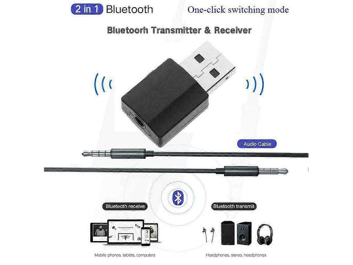 Adaptador de audio USB Bluetooth 5.0 Rosewell, transmisor, receptor y altavoz auxiliar para TV