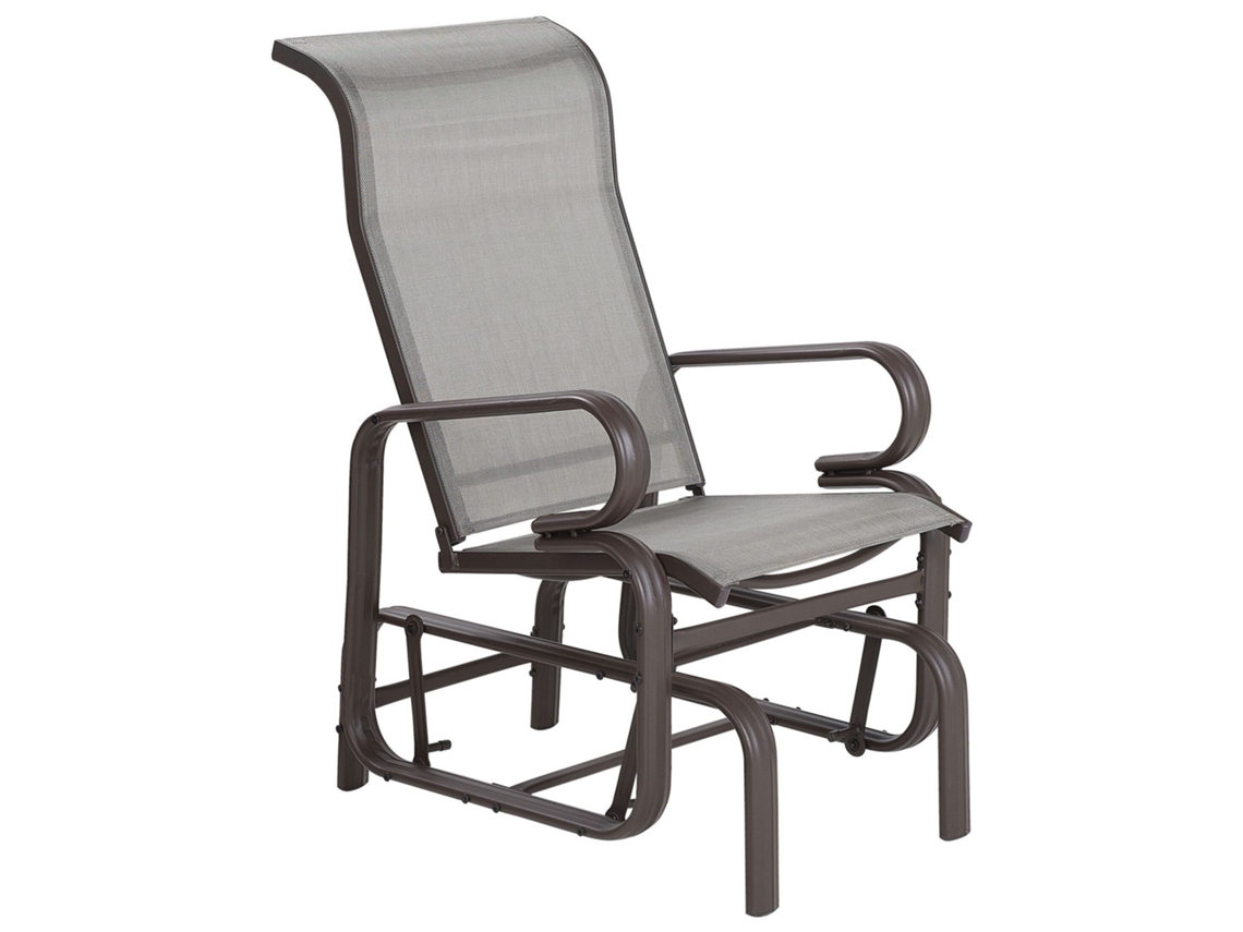 Silla de jardín BELIANI Borgio de Aluminio Marrón 60x78x104