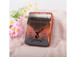 Piano de pulgar Kalimba de 21 teclas Siurn Forest Deer, marrón oscuro