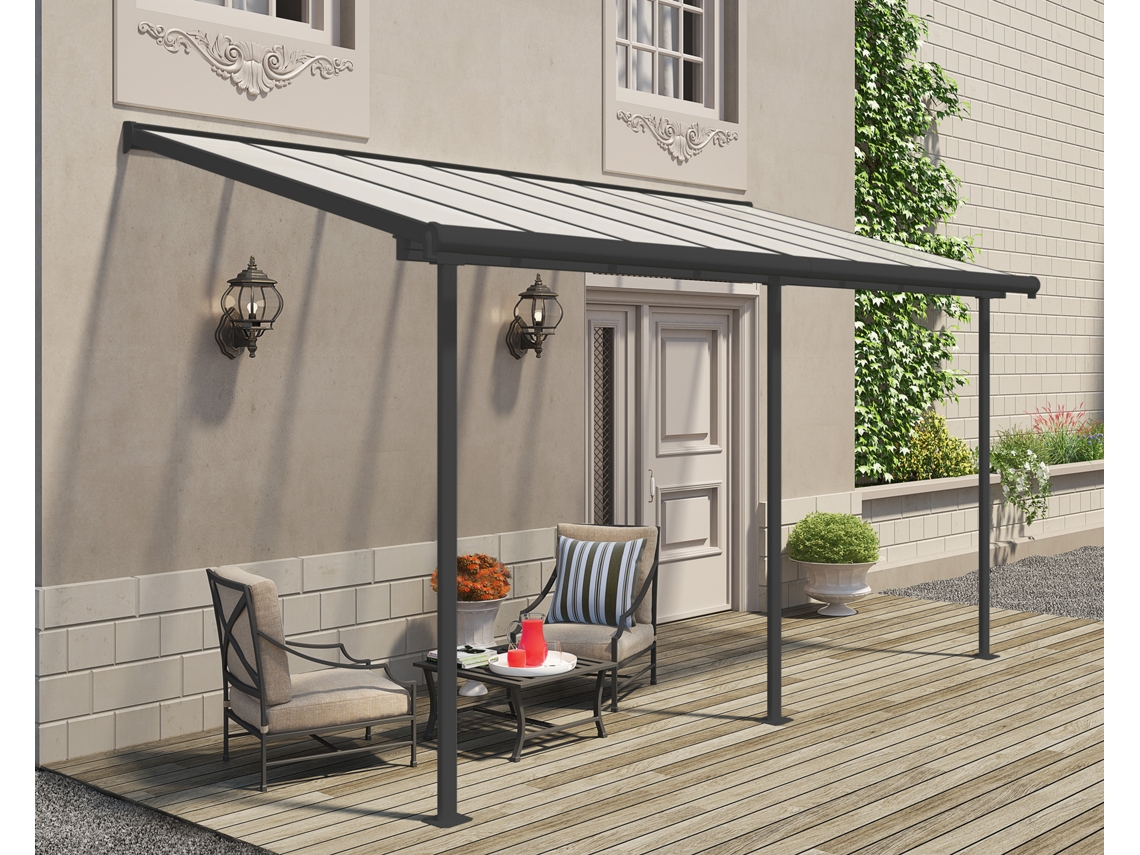 CANOPIA Sierra Pérgola Cobertor de Terraza de Aluminio 2,3X4,6 m Gris
