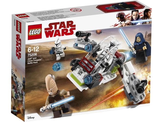 LEGO Star Wars: Pack de Batalla de Jedi y Tropas Clon - 75206 (Edad Mínima: 6 - 102 Piezas)
