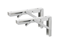 2026-Resistente Soporte de estante plegable de acero inoxidable de 200 mm x 120 mm para montaje en pared, negro mate Cepillado