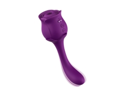 Vibrador De Masaje De Succin Multifrecuencia De Doble Cabezal Rose Para Mujeres (prpura)