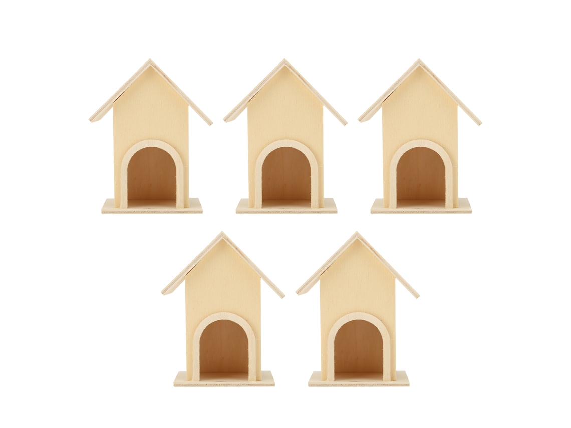 5 Piezas De Casitas Para Pájaros De Madera Para Armar, Trampas Para Pájaros, Decoración De Jardín Y Patio.