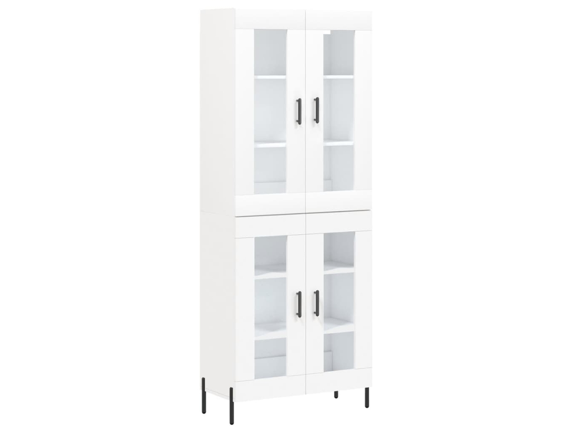 Maison Exclusive - Aparador Alto Madera Contrachapada Blanco 69,5x34x180 Cm