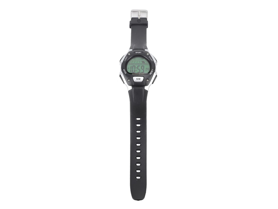 Reloj Deportivo Digital Resistente Al Agua Con Pantalla Led Brillante Y Alarma Para Estudiantes - Plateado