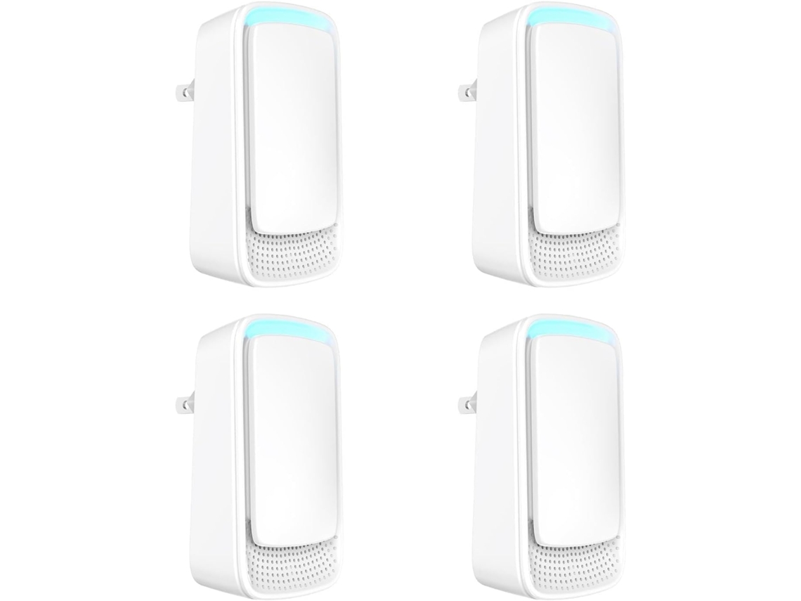 4 Ionizadores Plug-in Blancos Silenciosos Iones Negativos P/ Odores Casa Quarto Garage