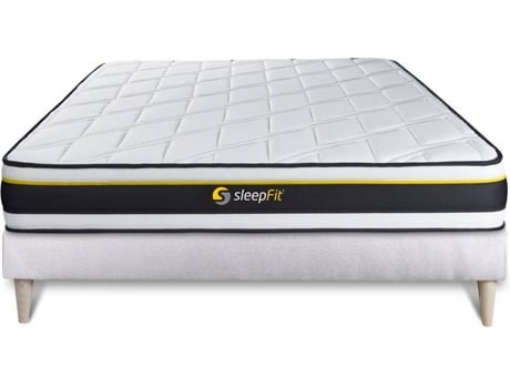 Conjunto de Somier Blanco + Colchón SLEEPFIT Soft (135x200 cm - Espuma)