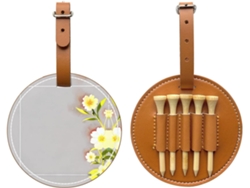 Bolsa para Guardar Tees de Golfe Cinchona com Estampa Floral, Preta S/MARCA