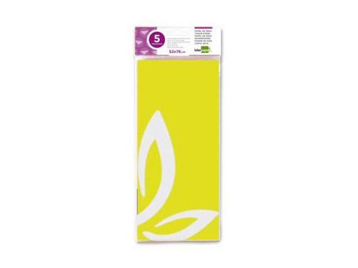 Liderpapel Papel Seda 52 X 76 Cm. 18 g/m2. Amarillo