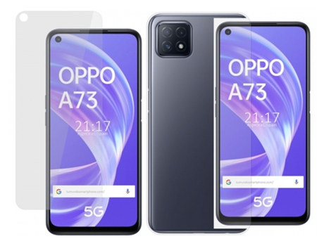 Carcasa + Protector de Pantalla Oppo A73 5G TUMUNDOSMARTPHONE Pack Transparente