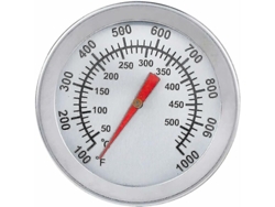 Termómetro para barbacoa, termómetro de horno de acero inoxidable con pantalla analógica y temperatura máxima de 500 °C/1000 °F. GOKOCO