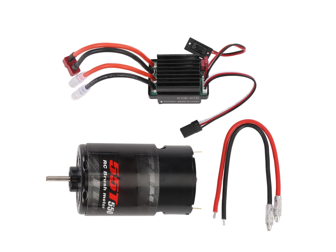 Motor De Escobillas 550 Con Esc Para Coche Rc Todoterreno A Escala 1/10 Hpi Wltoys Kyosho - Piezas De Repuesto De Cobre Y Hierro