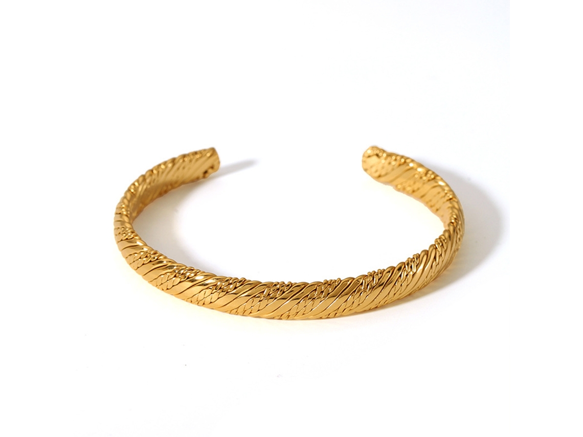 Pulsera Con Nudo Abierto, Chapada En Oro De 18 Quilates, Acero Inoxidable, Moderna Y Elegante Yybl023040