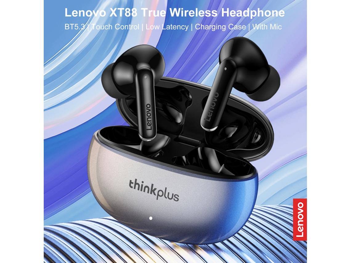 Auriculares Inalámbricos Lenovo Xt88 True Wireless Bt5.3 Con Micrófono, Control Táctil Y Estuche De Carga.