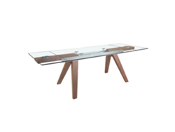 Mesa comedor extensible rectangular cristal templado ANGEL CERDA