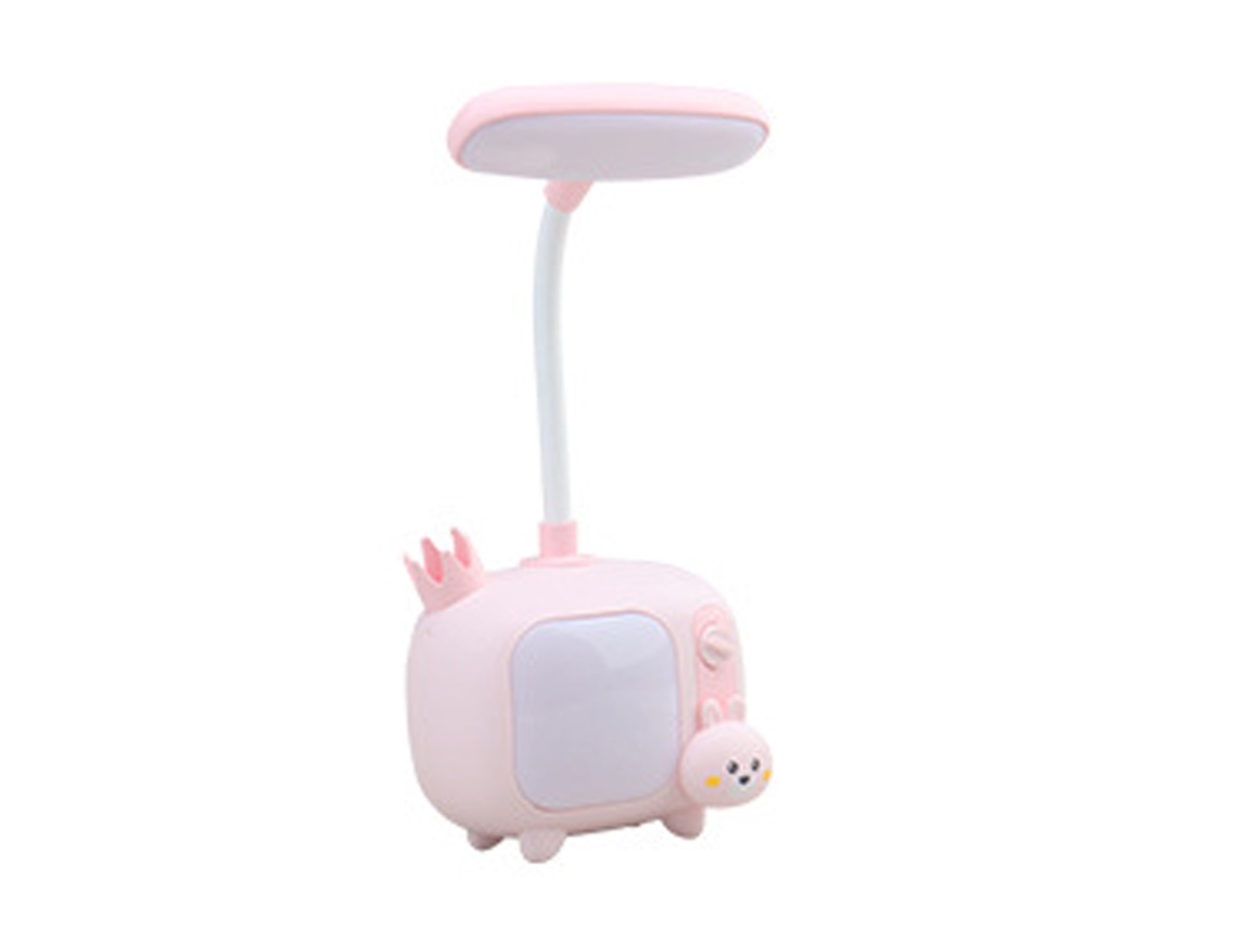Rebe-lámpara De Escritorio Led Con Dibujos Animados, 2 Niveles De Brillo Ajustable, Recargable, Luz Nocturna Bonita Para Dormitorio Rosa