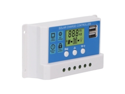 Omni-controlador De Carga Solar Pwm 12v 24v 20a Con Pantalla Lcd Y 2 Puertos Usb Regulador Inteligente