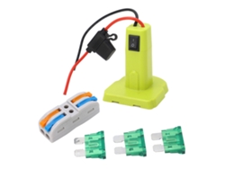 Adaptador De Corriente Con Fusibles Y Terminales De Cable Para Batería Ryobi P102 P103 P104 P105 P107 P108 P109 De 18 V