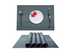 Juego de 4 juegos de mesa antideslizantes de PVC lavables para mesa de comedor TRUYUETY