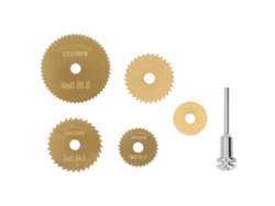 Kit De 6 Hojas De Sierra Circular Hss Con Mandril Para Herramienta Rotativa Para Cortar Cobre.