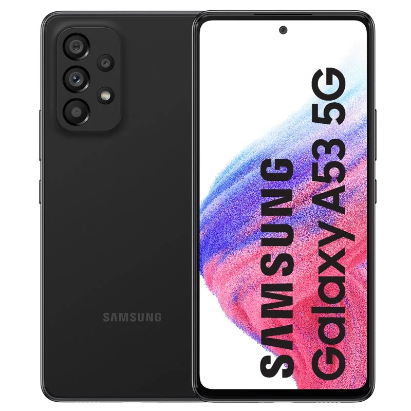 SAMSUNG Galaxy A53 5G 128GB A536B DS Negro Telefone Reacondicionado Señales de Uso