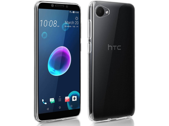 Carcasa y Protector Cristal Templado HTC Desire 12 AVIZAR 360 Transparente