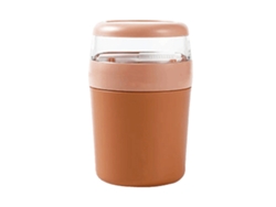 Tarro De 500 Ml Para Avena Nocturna Con Tapa Y Cuchara Para Avena Casera Con Naranja.