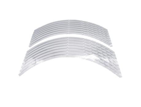 Tiras de pegatinas de neumáticos de rueda de coche de motocicleta, cinta de llanta reflectante[Plata]