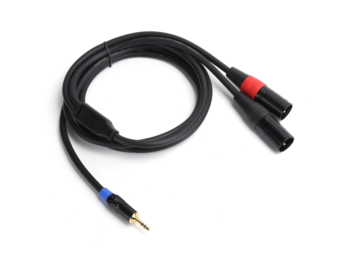Cable De Audio De 3,5 Mm Macho A 2 Xlr Macho, 3 M, Para Mezclador, Amplificador De Audio, Equipo De Sonido.