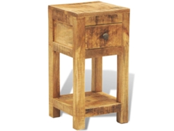 Maison Exclusive - Mesita De Noche Con 1 Cajón De Macera Maciza De Mango