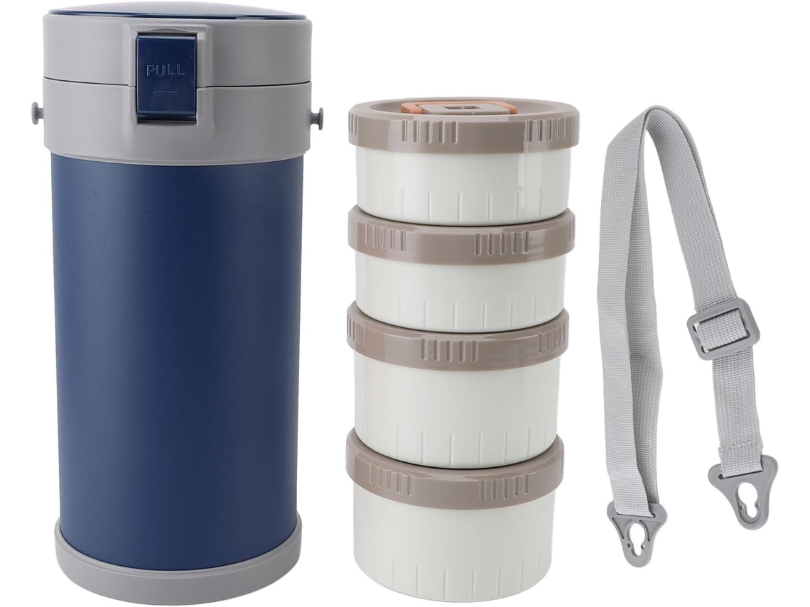 Lote De 4 Boîtes Embellecimientos Y Aislados Alimentarios En Ácido Insoluble 304 Avec Poignant - 2,9 L Pour