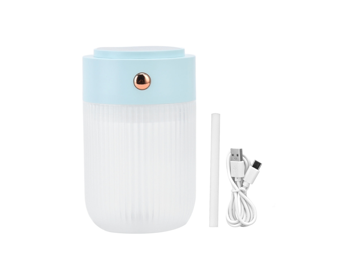 Mini humidificador de aire de 250 ml con USB y luz de colores para coche, sala de estar y oficina.