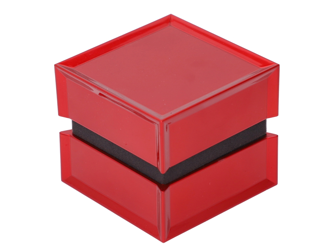Caja para anillos de compromiso con luz LED cuadrada roja