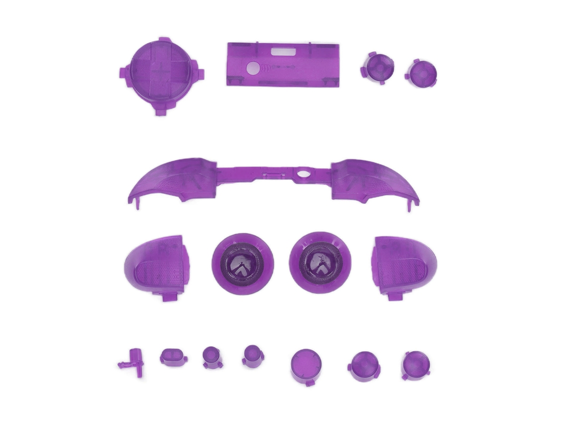 Kit De Módulos De Disparo De Botones Completos Para Controlador Xbox Series X/s Morado Transparente