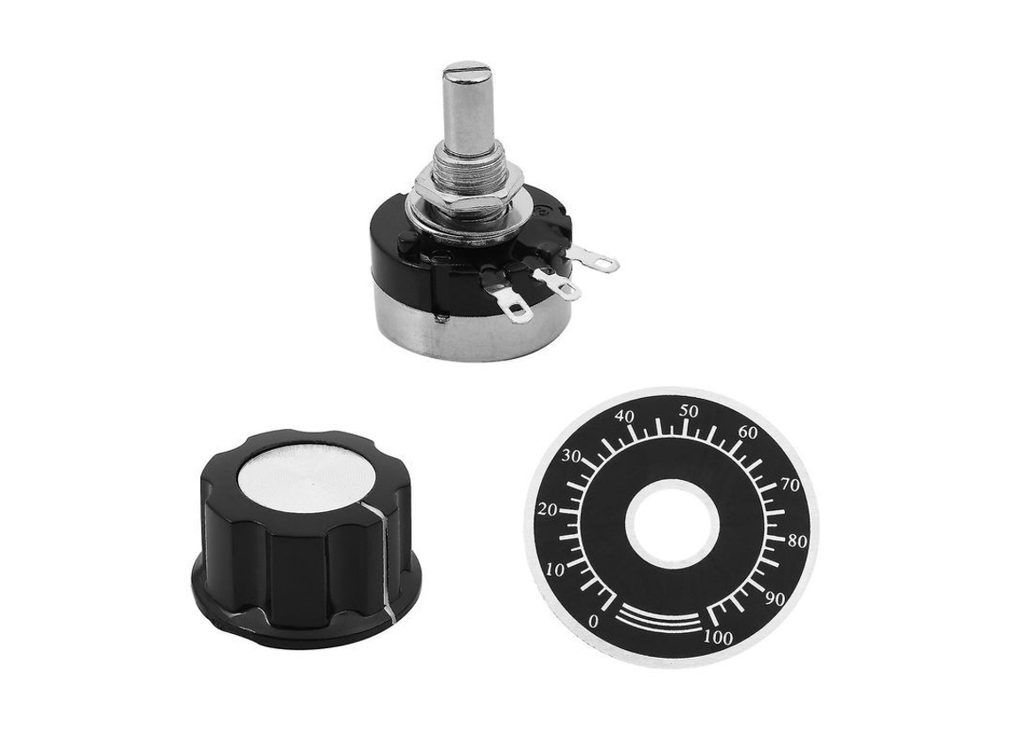 Potenciómetro De Carbono Con Perilla, Rv24yn 20s B103 10k Ohm 10% De Tolerancia