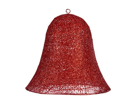 Adorno Natalício Sino Vermelho Metal 40 X 37,5 X 40 cm