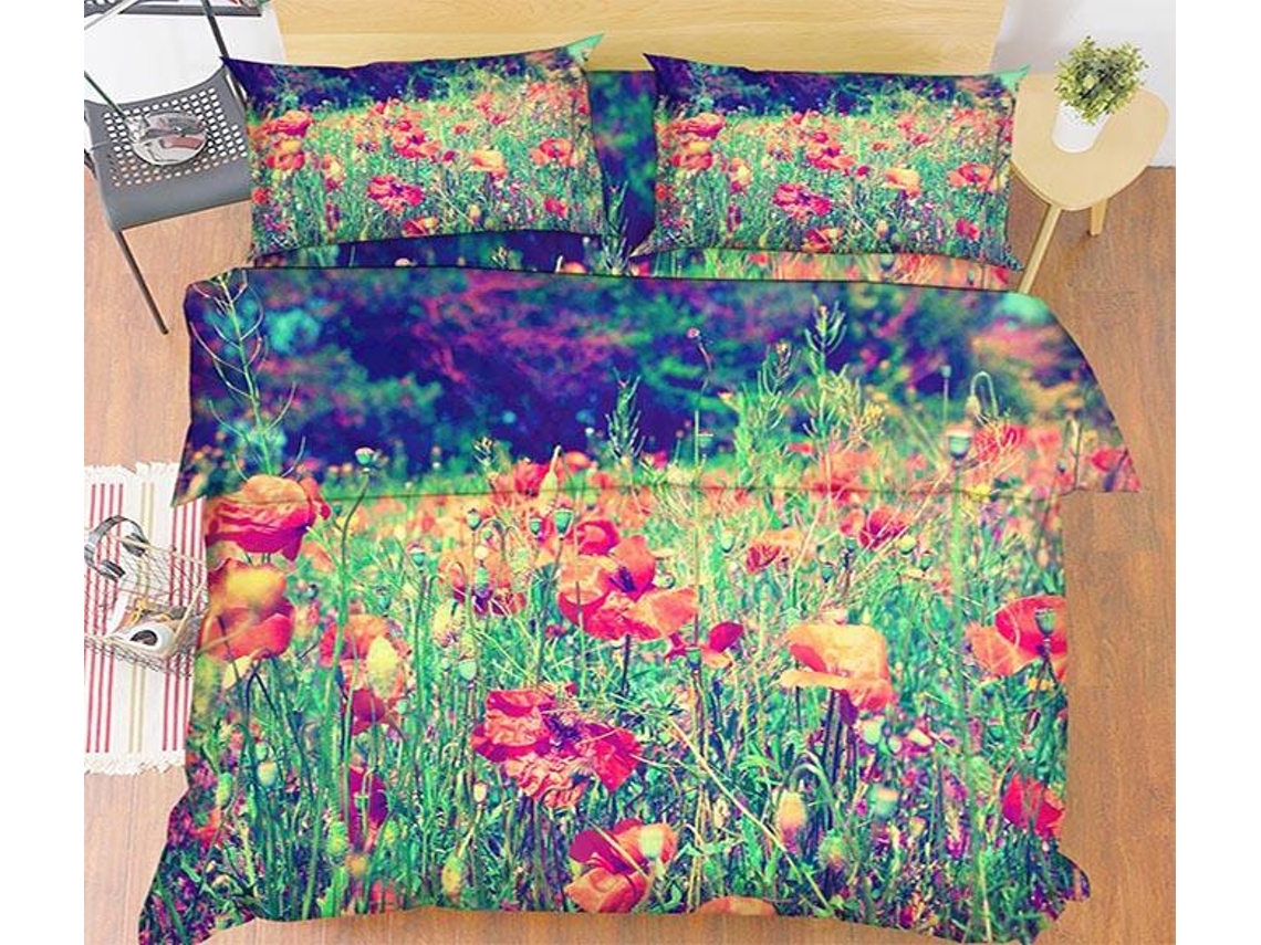 Funda de Edredón AJ WALLPAPER 3D Flores de malas hierbas 47 (225 x 225cm)