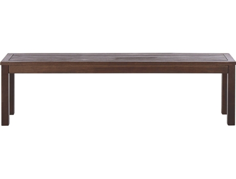 Banco de jardín madera oscura 160 cm BELIANI Tuscania
