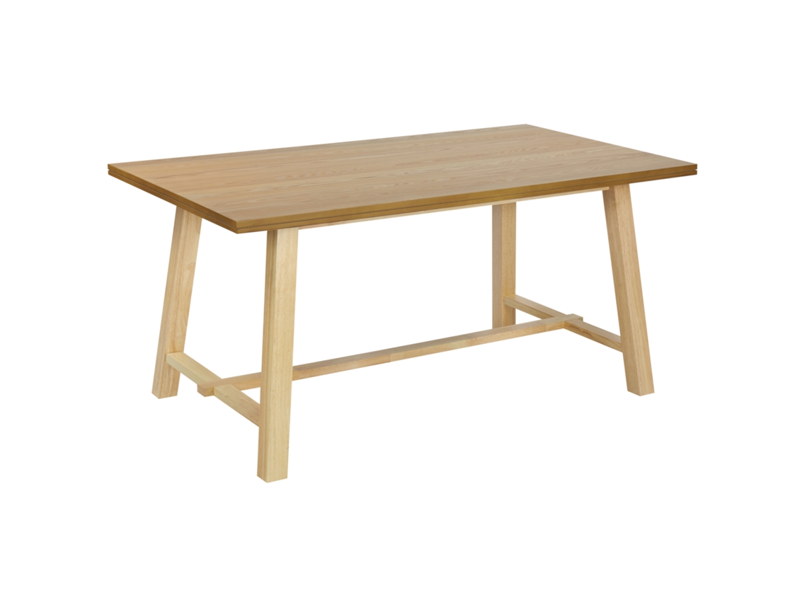Mesa de comedor para 6 personas BELIANI Barnes de MDF Madera clara 90x160x76