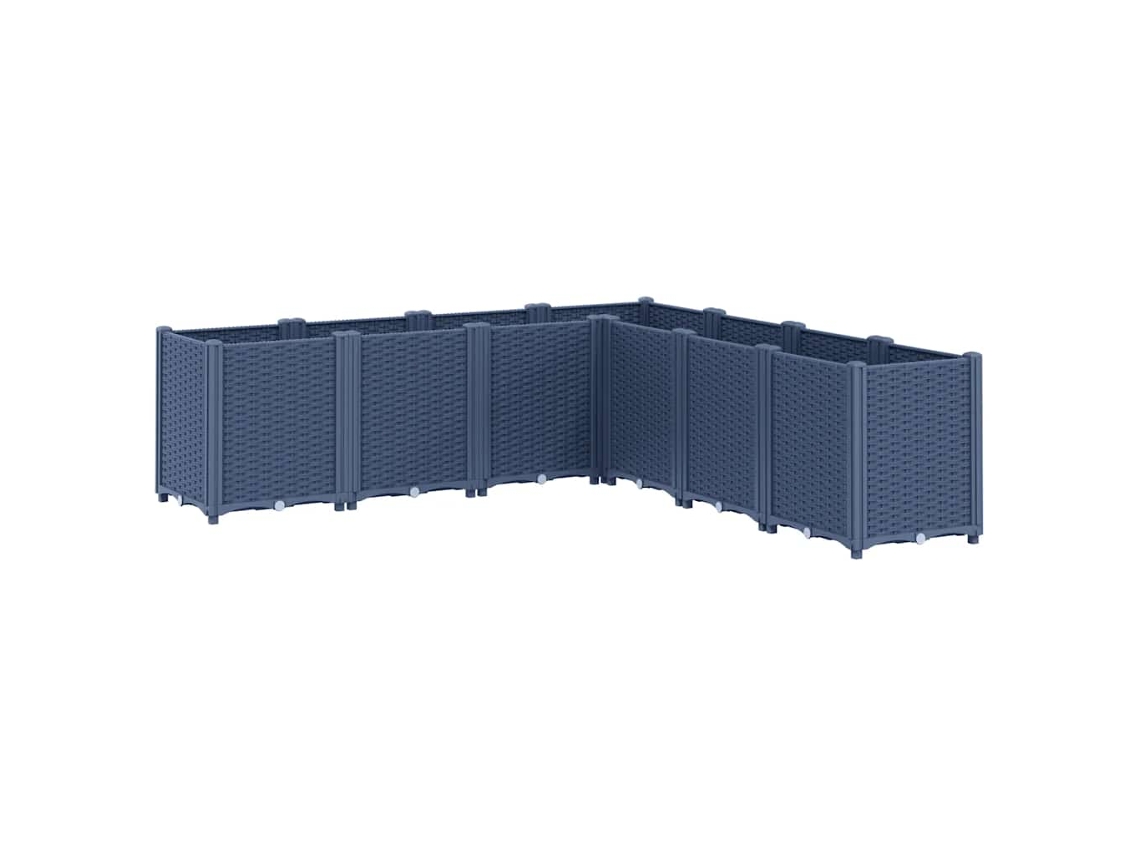 Jardinera PP gris VIDAXL (160x160x53 cm)
