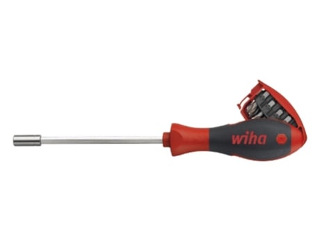 WIHA Destornillador con cargador magnético en surtido con 8 bits, de 1/4" (32901)