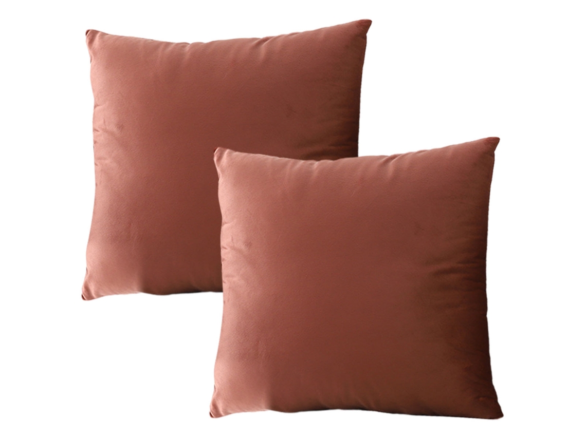 Juego De 2 Fundas De Almohada Lisas Con Cremallera, Decoración Del Hogar