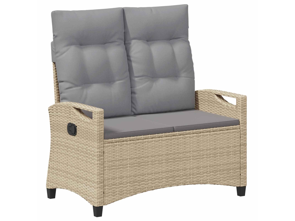 Maison Exclusive - Banco De Jardín Beige Y Gris Claro 105 X 60 X 112 Cm
