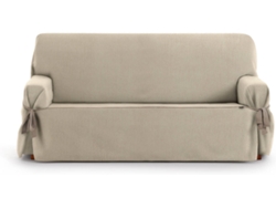 Funda de Sofá 2 Plazas EYSA Mid con Lazos (110 x 70 x 180 cm - Poliéster y Algodón - Beige)