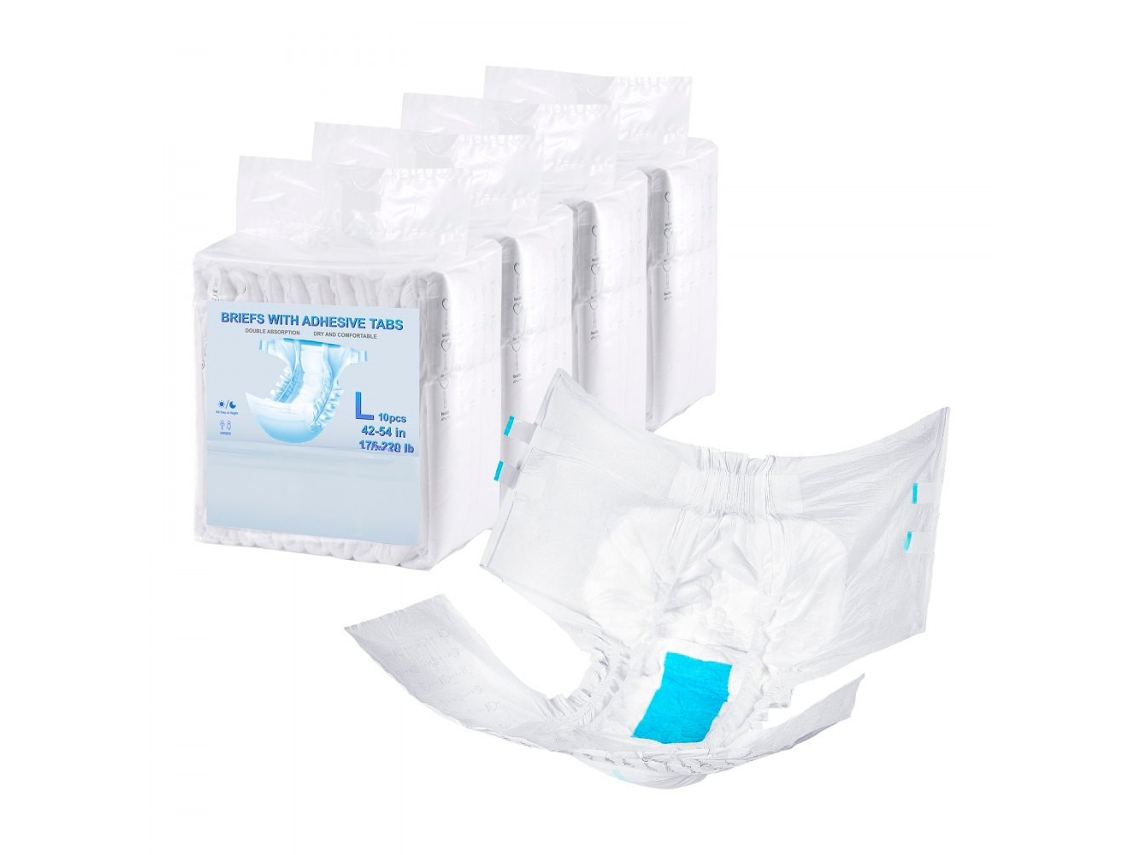 Pañales Para Adultos Talla L Pack De 40 Con Protección 360°, Cintura Elástica Y Núcleo Superabsorbente Tekmaquinas
